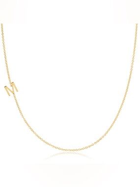 Maya Brenner M Asymmetrical Layering Necklace 18” in Gold